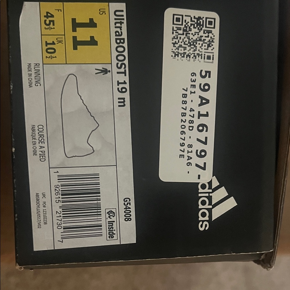 Adidas UltraBOOST 19m in Black and White